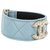 Chanel-Armband Blau Leder  ref.229674