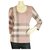 Burberry Brit Pink Hues 3/4 T-Shirt con scollo tondo Nova Check manica taglia M Rosa Cotone  ref.229820