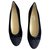 Chanel Zapatillas de ballet Negro Terciopelo  ref.229822