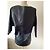 Autre Marque Top de cuero negro con mangas murciélago - vista 3