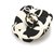 Broche de camelia negra de Chanel Negro Blanco Algodón Metal Paño  ref.230279