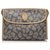 Yves Saint Laurent YSL Gray Printed PVC Pouch Brown Beige Grey Leather Plastic Pony-style calfskin  ref.230347