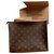 Louis Vuitton TOILET POCKET 26 Dark brown Cloth  ref.230388