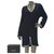 Robe tricotée à logo Chanel CC Sz 38 Polyamide Noir  ref.230449