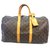 Louis Vuitton Keepall 45 monogramma Marrone Pelle  ref.230466