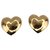 Yves Saint Laurent goldene Herzen Ohrringe Gold hardware Stahl  ref.230534