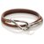 Hermès Hermes Brown Jumbo Hook Leather Bracelet Golden Metal Pony-style calfskin  ref.230755