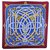 Hermès Cavalcadour blu rosso oro Multicolore Seta  ref.230914