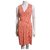 Diane Von Furstenberg DvF Jude silk wrap dress White Orange  ref.231005