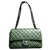 Chanel medium Timeless  classic lined flap bag Dark green Leather  ref.231048