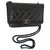 Wallet On Chain Chanel Cuir Noir  ref.231110
