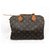 Sac Louis Vuitton speedy 25 cm Brown coated canvas LV Monogram Dark brown Cloth  ref.231235