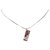 Dior Red Dior Oblique Trotter colgante collar Plata Roja Metal  ref.231448