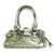 Chloé CHLOE Mini sac à main Paddington en cuir grainé argenté foncé Bijouterie argentée  ref.231515