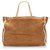 Chanel Brown Suede Leather Tote Bag White Metal  ref.231683