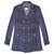 Chanel manteau en tweed métallisé Noir  ref.231768