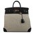 Haut à courroies Hermès HAC Beige Tela