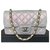 Chanel Patta singola classica mini trapuntata avorio iridescente Bianco Pelle  ref.231871