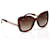 Chanel Brown runde getönte Sonnenbrille Braun Kunststoff  ref.232033
