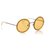 Lunettes de soleil rondes teintées à chaîne jaune Chanel Métal Plastique Argenté  ref.232038