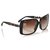 Óculos de Sol Chanel Quadrado Preto Marrom Plástico  ref.232074