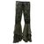 BALMAIN $1750 skinny bellbottom camo pants runway lace-up biker jeans Verde Cotone  ref.232274