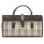 Burberry Brown House Check Canvas Handbag Multiple colors Beige Leather Cloth Pony-style calfskin Cloth  ref.232420