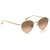 Oliver Peoples Brown Round Tinted Sunglasses Golden Metal Plastic  ref.232439