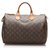 Louis Vuitton Brown Monogram Speedy 30 Leather Cloth  ref.232549