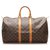 Louis Vuitton Brown-Monogramm-Keepall 45 Braun Leder Leinwand  ref.232763