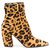 Botines marrones con estampado de leopardo de Prada Castaño Cuero Becerro Crin  ref.232783