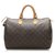 Louis Vuitton Marrom Monograma Speedy 35 Couro Lona  ref.232785