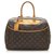 Louis Vuitton Brown Monogram Deauville Leather Cloth  ref.232786