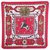 Hermès Ludovicus magnus, gavroche avec boite. Soie Blanc Rouge  ref.233027