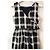 Abito in cotone e seta Marc by Marc Jacobs Marrone Nero Beige Bianco sporco - vista 4