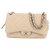 Chanel flap bag Beige Leather  ref.233153
