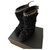 Chanel Botas Negro Piel de cordero  ref.233169