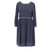 Vanessa Bruno Athe robe Navy blue Silk  ref.233211