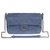 Timeless Chanel Classique Handtasche aus blau gestepptem, beschichtetem Leder, Garniture en métal argenté  ref.233249