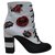 Gedebe Ankle Boots Black White Leather  ref.233267