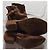 Autre Marque to.S.98 Botines de Cuero Patchwork Marrón Castaño - vista 6