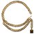 Chanel cinturón de cadena forrado con pompón N °5 Dorado Metal  ref.233647