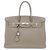 Hermès HERMES BIRKIN 35 Etoupe Togo Leather Bag PHW Grey  ref.233673