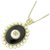 Chanel White CC Pearl Pendant Necklace Black Metal  ref.233751