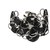 Chanel Silber CC Faux Pearl Armband Schwarz Metall  ref.233784