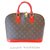 Louis Vuitton Alma PM Rot Leder Leinwand  ref.253554
