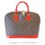 Louis Vuitton Alma PM Rosso Pelle Tela
