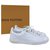 Louis Vuitton White Leather Low Top Sneakers Sz. 39  ref.233916