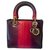 Lady Dior DIOR Pink Purple Leather  ref.234025
