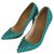 Christian Louboutin Pigalle Spikes Pumps Turquoise Patent leather  ref.227404